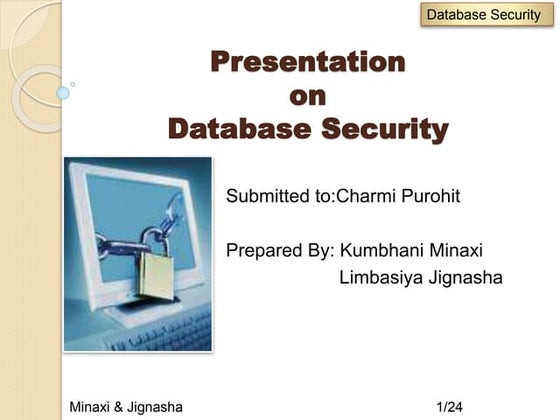 Database security | PPT