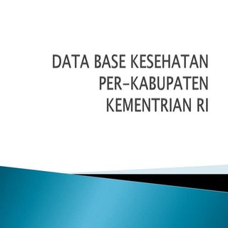 Data base kesehatan