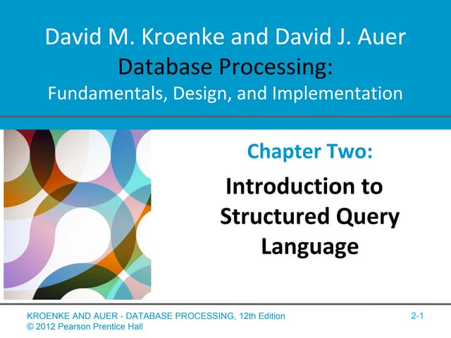 Database management chapter 2 power point