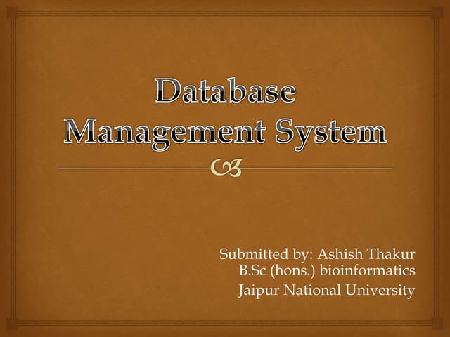 Database management system