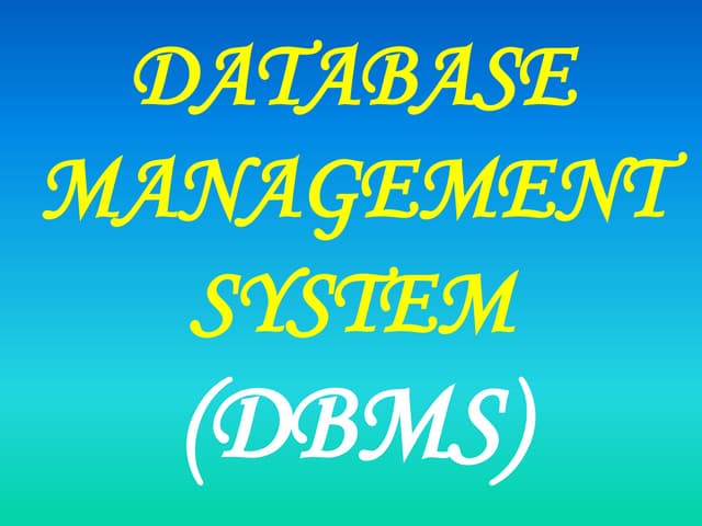 Database management system 