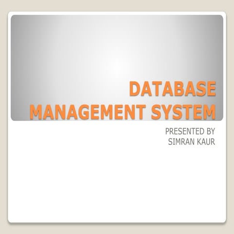 Database management system | PPTX