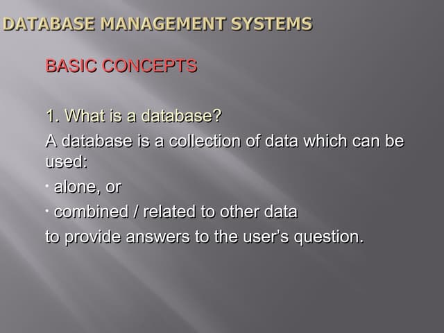 Database management system presentation 