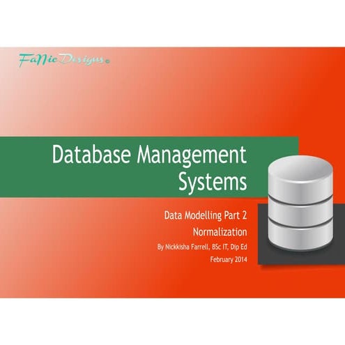 Database Management Systems 4 - Normalization | PDF | Databases ...