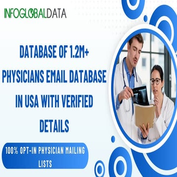 Boost Your Marketing Strategy with the Physicians Email and Mailing List