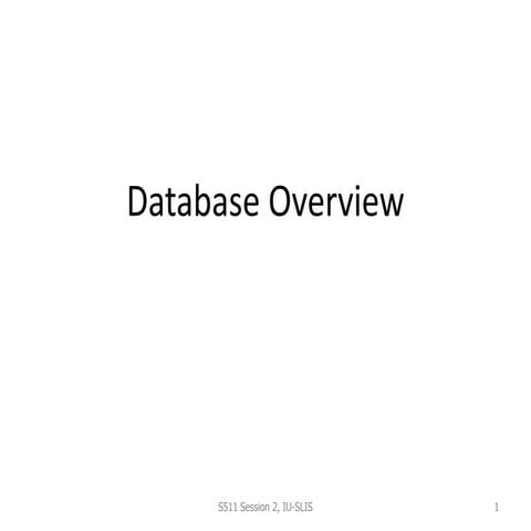DatabaseOverview.ppt