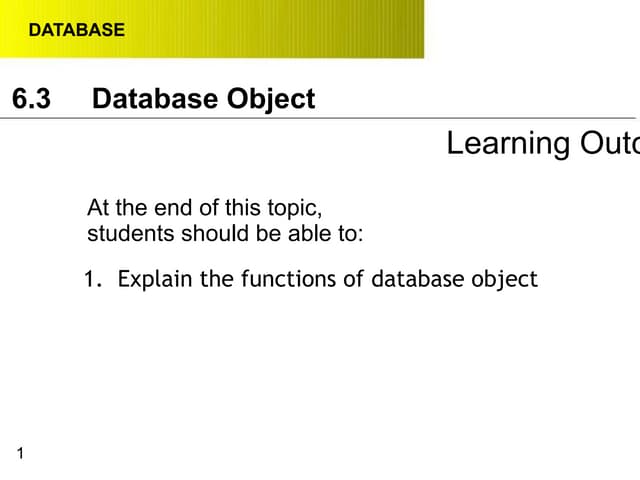 Database Part 3 | PPT