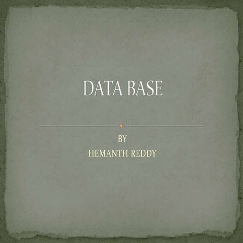 Data base ppt