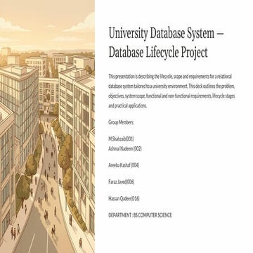 database_presentation.pdf on university database management system | PDF