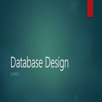 Database query design | PPT