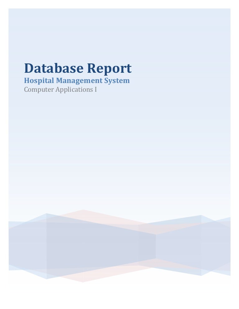 Database Management System report