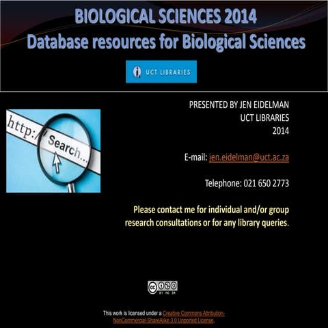 Database resources for biological sciences 2014