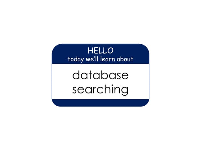 Database searching