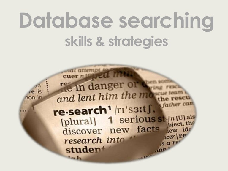 Database Searching Skills