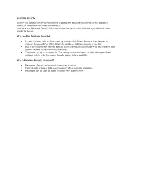 Database security