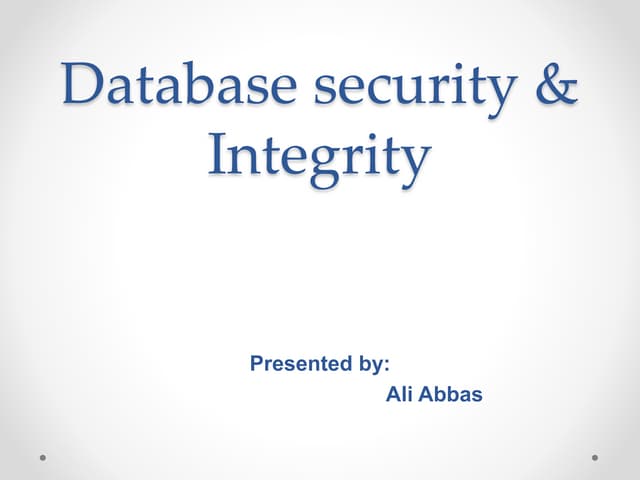 Database security & Integrity presentation.pptx