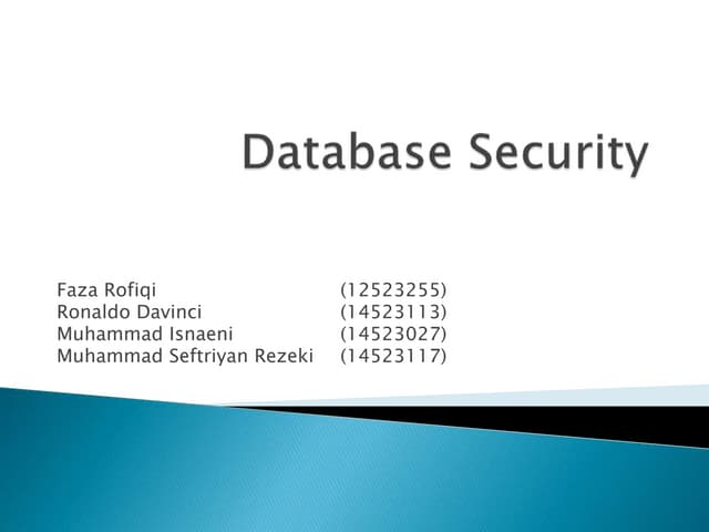 Database security (ppt)
