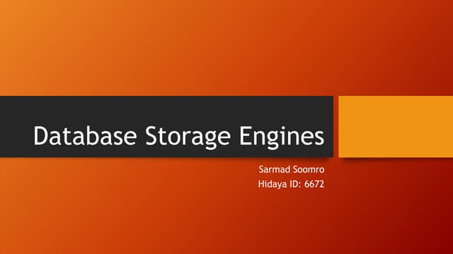 Database storage engines