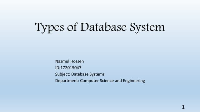 Database systems