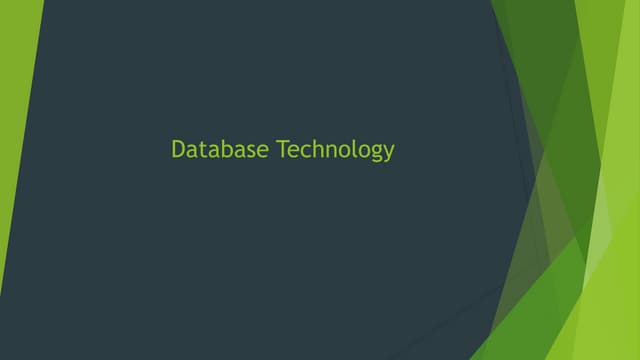 Database technology