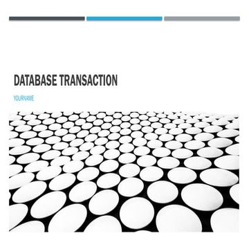 presentation about Database transaction | PPTX
