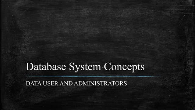 Database user and administrator.pptx