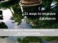12 Ways To Improve Databases