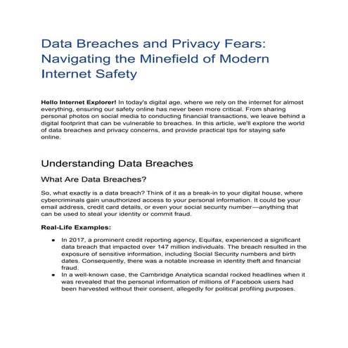 Tarun Gaur On Data Breaches and Privacy Fears
