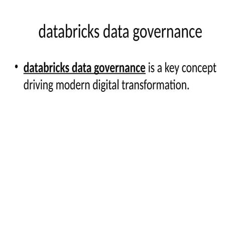databricks data governance.pptx . | PPTX