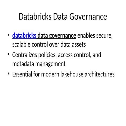 databricks data governance.pptx . | PPTX
