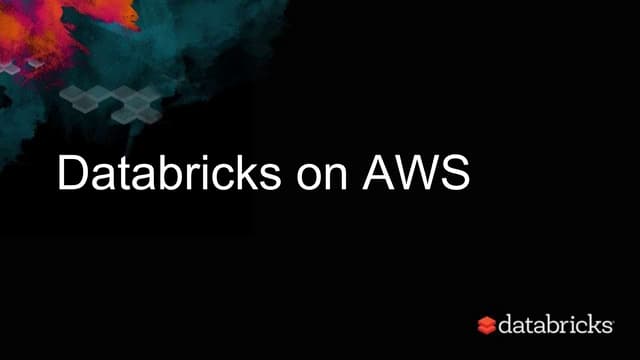 Databricks on AWS.pptx | Cloud Computing | Internet