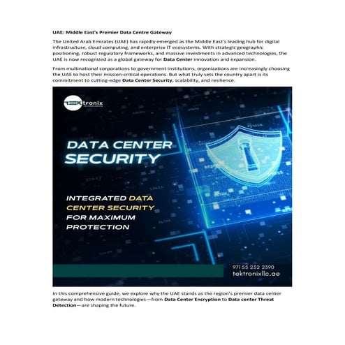 UAE Data Centre Gateway: Driving Middle East's Digital Transformation ...
