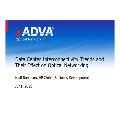 Data Center Interconnectivity Trends and Their Effect on Optical Networking