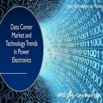 Data Center Market and Technology Trends Power Electronics presentation held ...