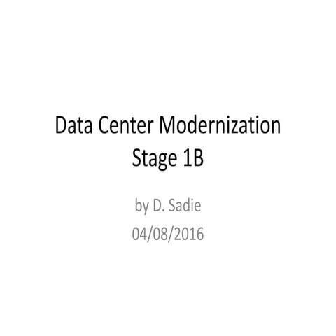 Data Center Modernization