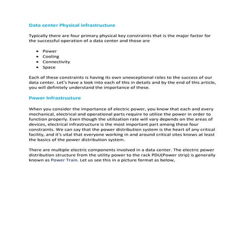 Data center power infrastructure