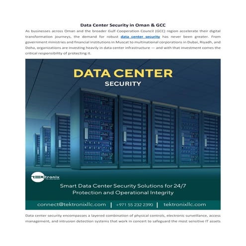 Comprehensive Guide to Data Center Security in Kuwait: Strategies and ...