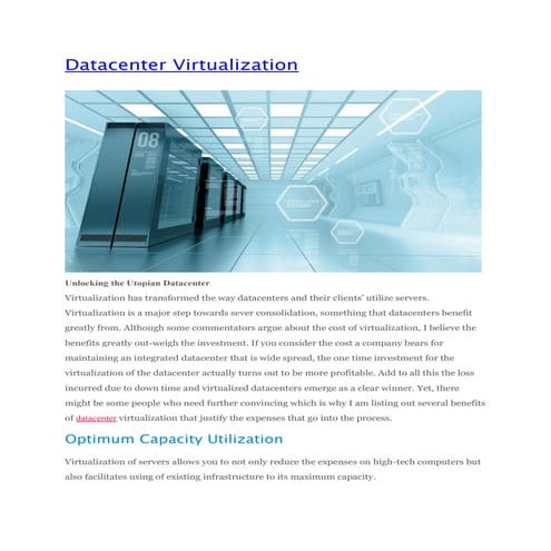 Datacenter virtualization