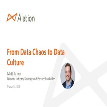 Data2030 Summit MEA: Data Chaos to Data Culture March 2023