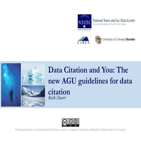 Data citation - new AGU guidelines