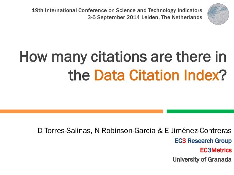 How many citations are there in the Data Citation Index?