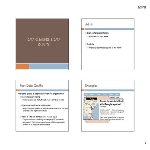 Remediating Data Quality by using Data cleaning