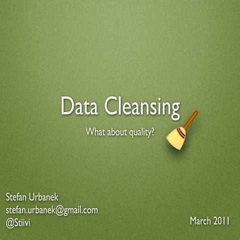 Data Cleansing introduction (for BigClean Prague 2011)