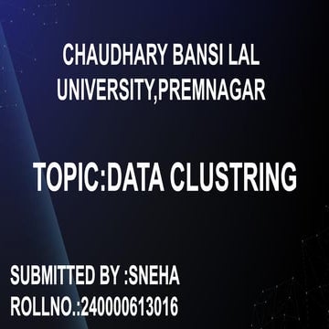 Data_Clustering by sneha rajput.....pptx