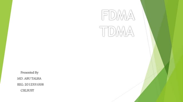 FDMA & TDMA