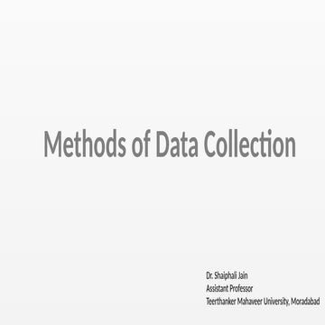 DATA collection in the research topic of ph.d.