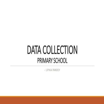 Data collection for primary school | PDF