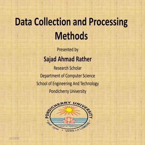 Data processing in research methodology | PDF
