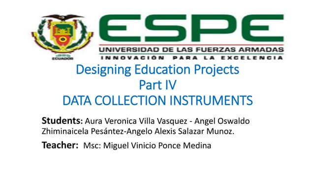 Data Collection Instruments.