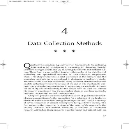 Data collection methods